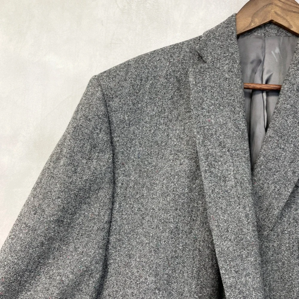 Ralph Lauren Blazer Mens 58L Wool Tweed Elbow Patches Academia Minimal Preppy